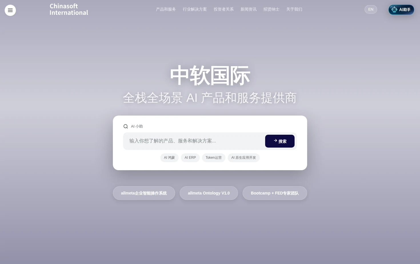 中软国际 页面快照